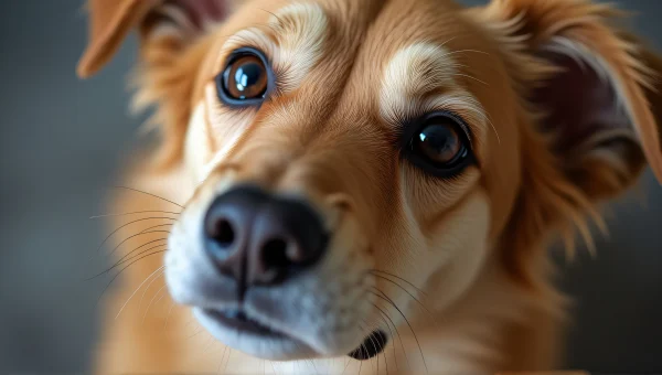 Close-Up Dog Portrait with Textured Fur