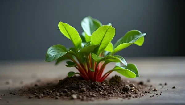 Close-Up Green Red Plant Studio Table Lighting