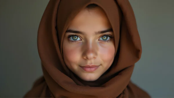 Close-Up Hijab Fashion Portrait with Sharp Eyes
