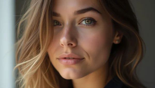 Close-Up Portrait of Woman with Loose Hair