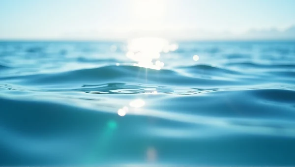 Close-Up Sea Water Surface Ripples Midday Light