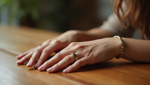 Close-Up Woman’s Hands Relaxing on Wooden Table