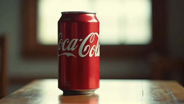 Coca-Cola Can With Condensation On Wooden Table