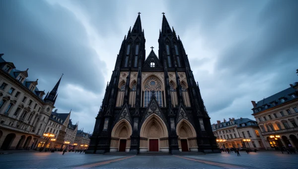 Cologne Cathedral Facade Low-Angle View