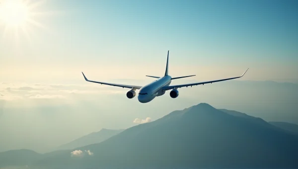 Commercial Airplane In Mid-Air With Contrails