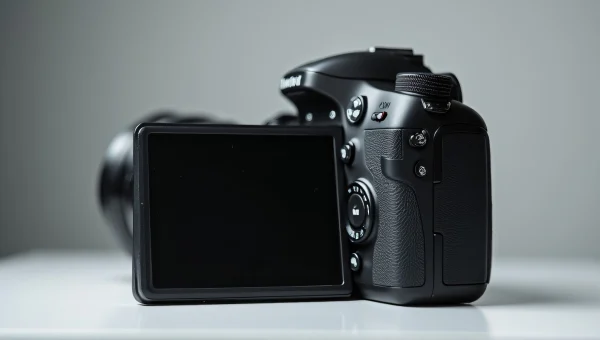 Compact DSLR Camera With Textured Grip Design