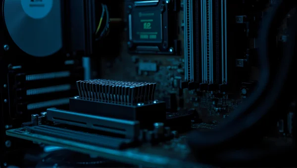 Computer System Unit Interior Close-Up Details