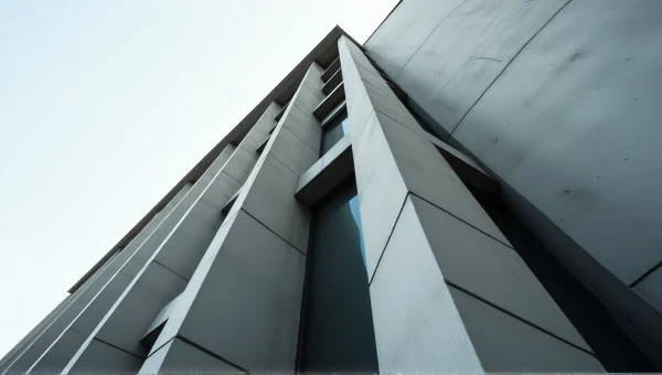 Concrete Building Geometric Lines and Texture
