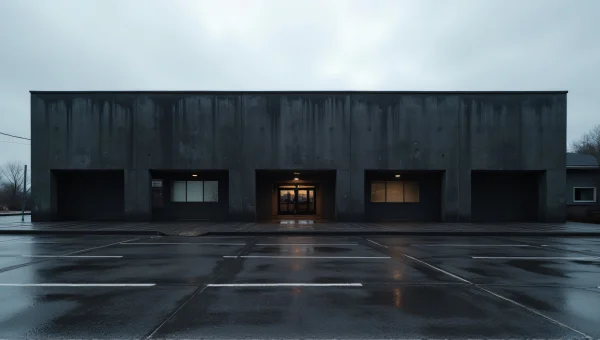 Concrete Building Low Angle Geometric Shadows