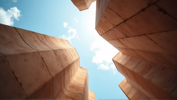 Concrete Structure Against Sky With Strong Lines