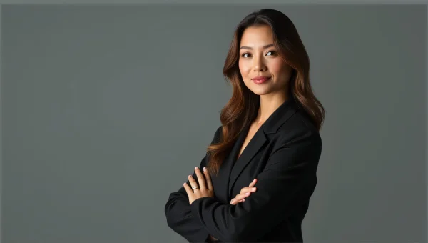 Confident Businesswoman in Black Blazer Portrait