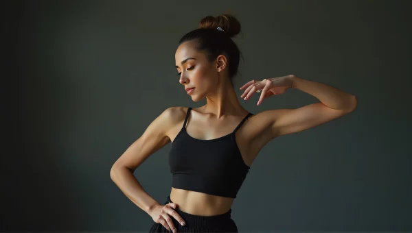Contemporary Dance Portrait Woman Mid-Pose