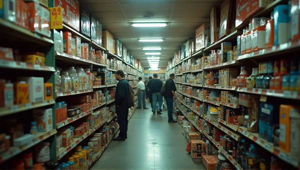 Crowded Variety Store Aisles With Mismatched Goods