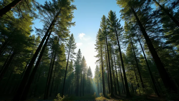 Dense Mixed Forest Under Cloudless Sky