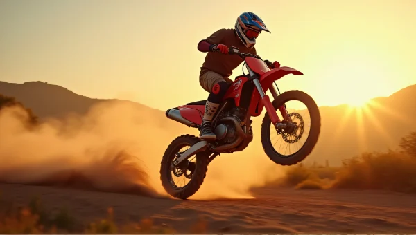 Dirt Bike Rider Mid-Air Action Shot