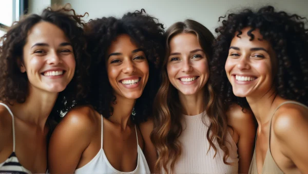 Diverse Women Smiling Together Portrait