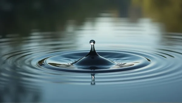 Droplet Impact on Pond Creating Circular Waves