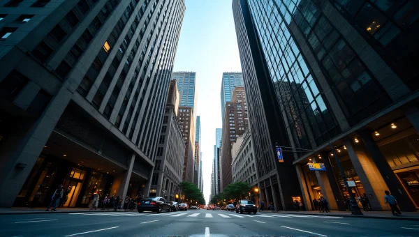 Dynamic Cityscape With Skyscrapers And Pedestrians