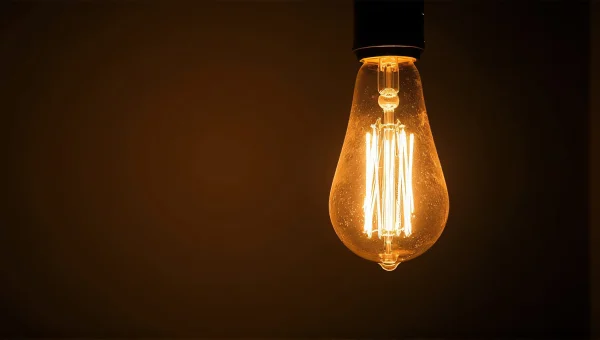 Edison Bulb Close-Up With Warm Glow