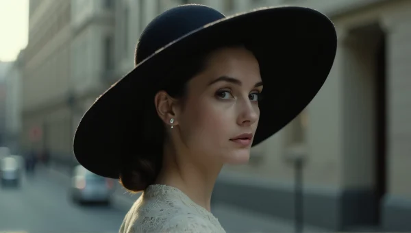 Elegant Dark Headpiece Urban Style Portrait