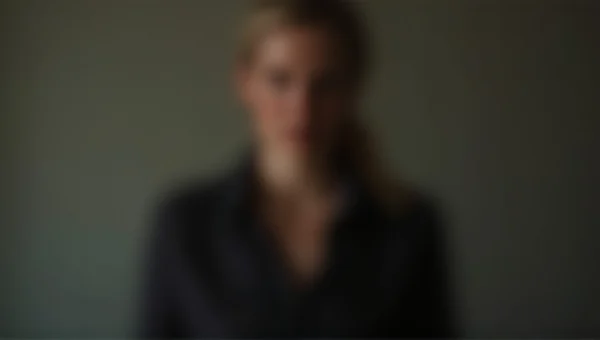 Elegant Figure In Dark Blouse With Soft Backlight