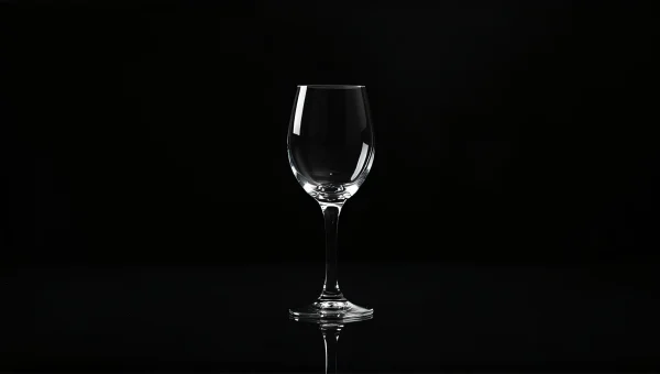 Elegant Long-Stem Wine Glass On Black Surface