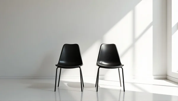 Empty Black Chairs in Minimalist Room Setting