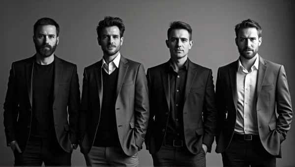 Formal Portrait of Four Men in Grayscale