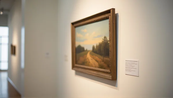 Framed Oil Painting In Art Gallery Display