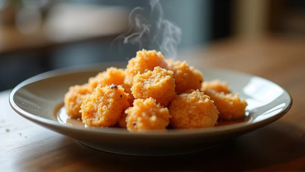 Fried Dish Close-Up on Ceramic Plate