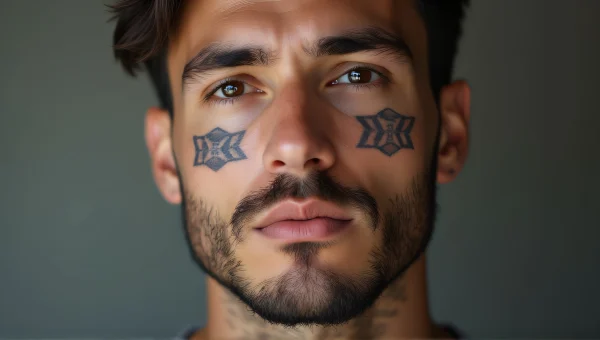 Geometric Tattoo Portrait Of Man’s Face