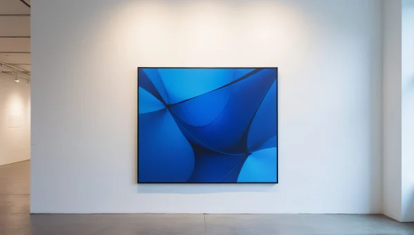 Geometric Wall Art Display in Gallery Setting