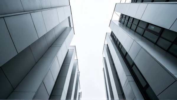 Gray Buildings Architectural image Low-Angle View