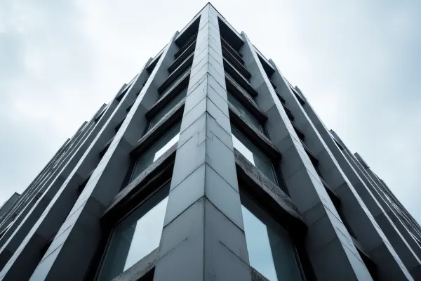 Gray City Building Architecture Low-Angle View