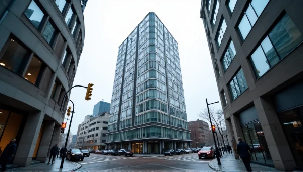 Gray High-Rise Building Urban Scene With Reflections