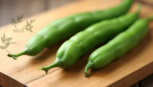 Green Beans Close-Up Illustration With Labels