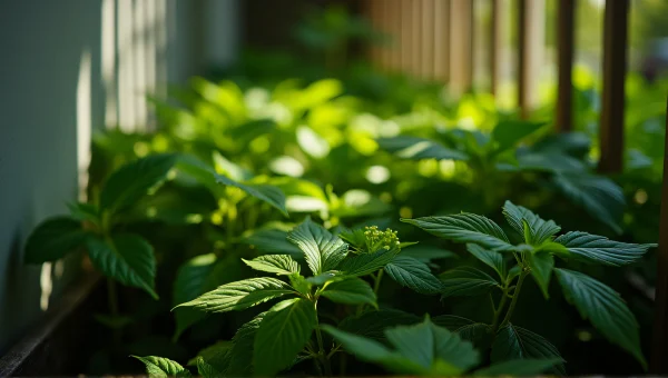 Green Leafy Plants In Morning Light