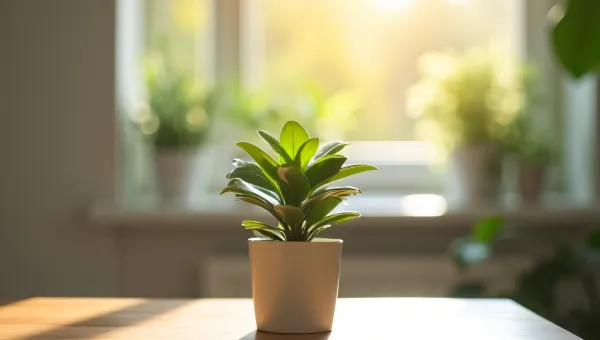 Green Potted Plant by Sunlit Window