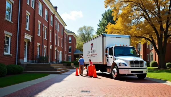 Harvard Campus Services Truck Unloading Cones