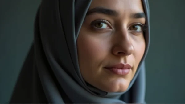 Hijab Woman Portrait With Soft Backlight