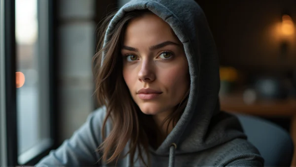 Hooded Sweatshirt Portrait With Soft Light