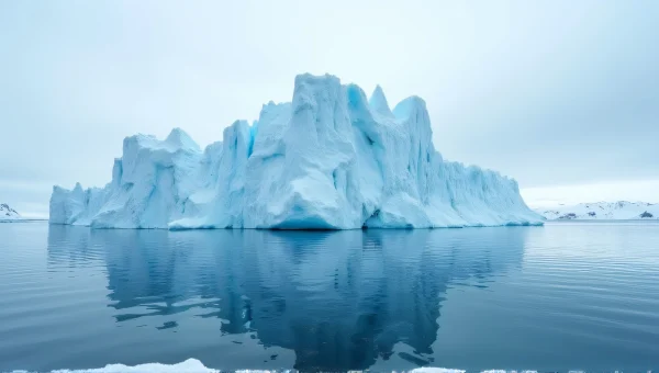 Ice Formation Floating In Calm Waters