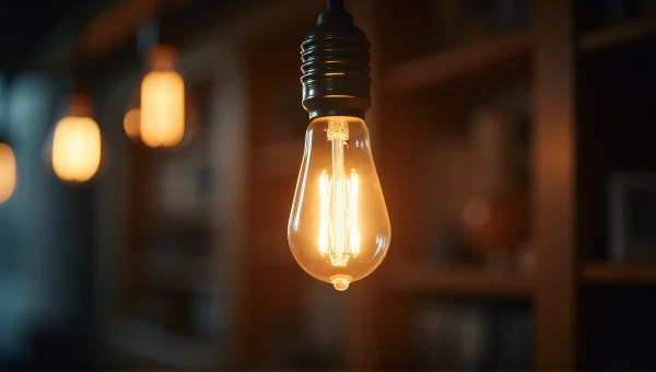Incandescent Bulb Glow In Soft Bokeh Background