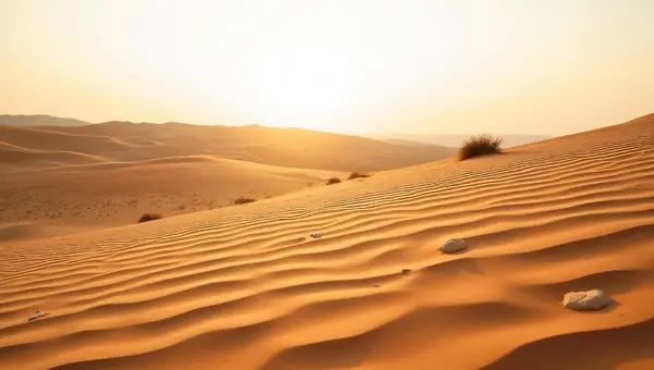 Layered Brown Sand Formation Under Soft Sunlight
