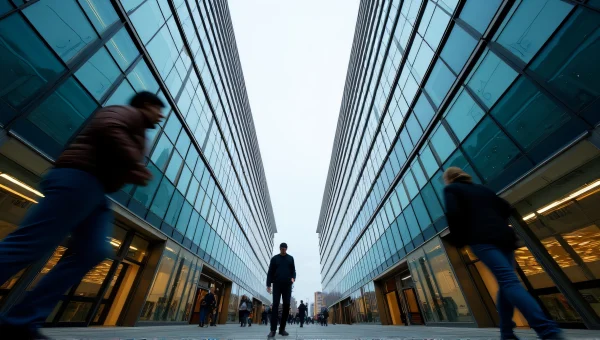 Low-Angle View Modern Steel Glass Building