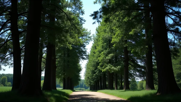 Low-Angle View Of Trees Under Clear Blue Sky