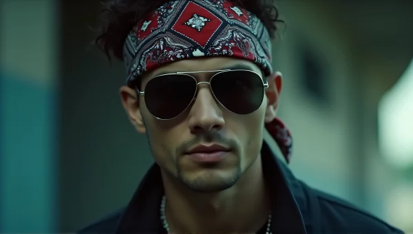 Man in Bandana and Sunglasses Portrait