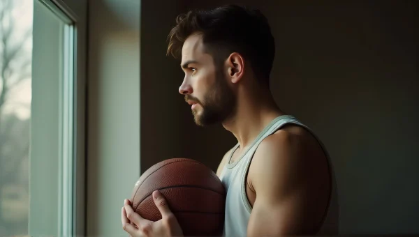 Man Holding Ball Candid Shot in Natural Light