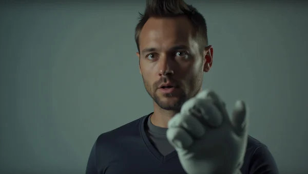 Man Holding Single Glove Portrait Soft Lighting