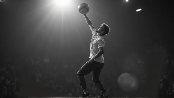 Man Reaching Upward Toward Suspended Object